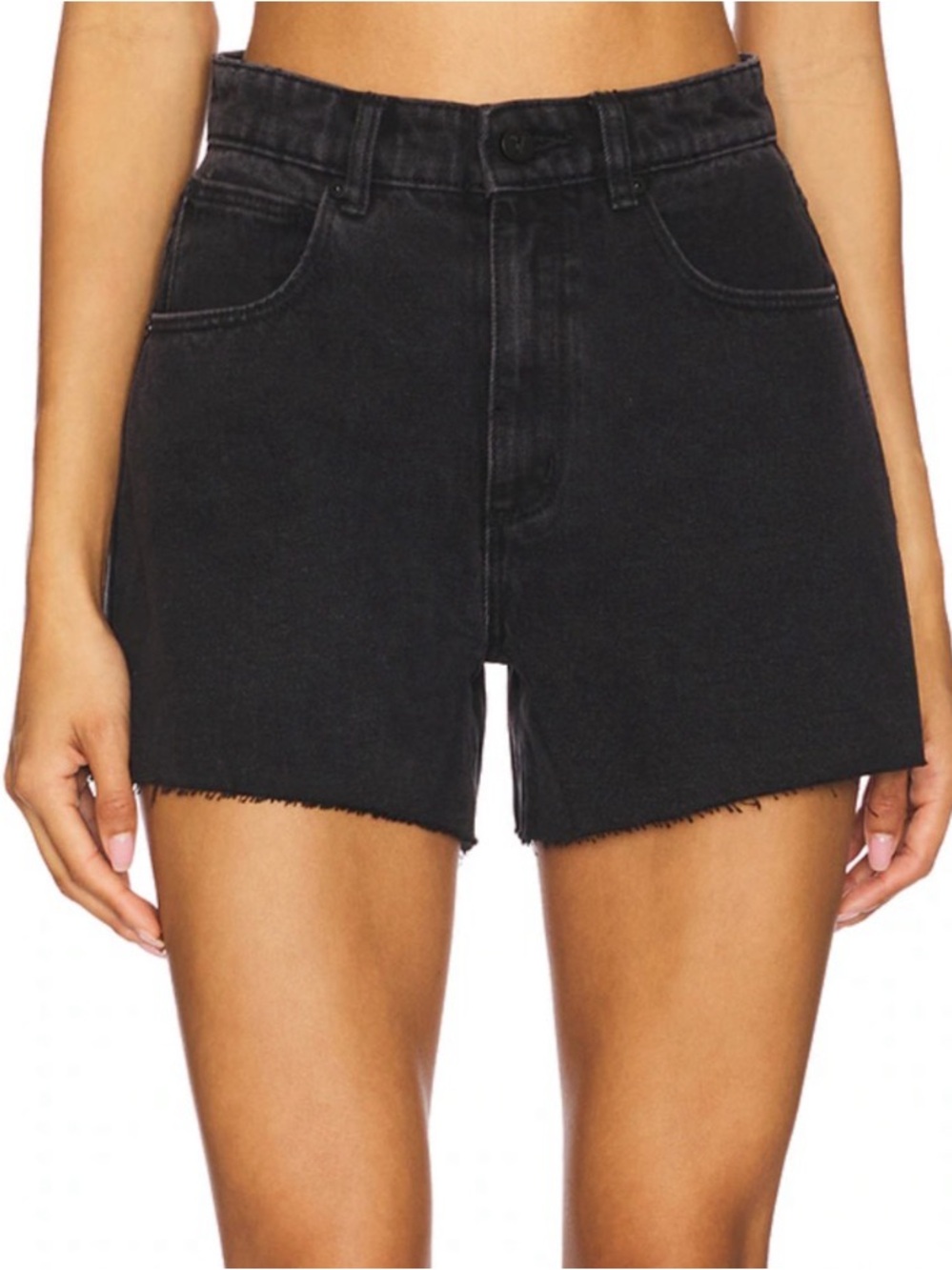 ANTONIO MELANI Black High-Rise Denim Shorts